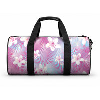Pink Aloha Hawaiian Duffle Bag Tropical Flower Palm Leaf Pattern LT19 One size Pink - Polynesian Pride