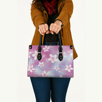 Pink Aloha Hawaiian Leather Bag Tropical Flower Palm Leaf Pattern LT19 - Polynesian Pride