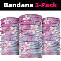 Pink Aloha Hawaiian Neck Gaiter Tropical Flower Palm Leaf Pattern LT19 package One Size: 25*50cm Pink - Polynesian Pride