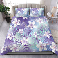 Purple Aloha Hawaiian Bedding Set Tropical Flower Palm Leaf Pattern LT19 - Polynesian Pride