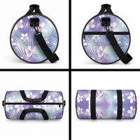 Purple Aloha Hawaiian Duffle Bag Tropical Flower Palm Leaf Pattern LT19 - Polynesian Pride