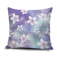 Purple Aloha Hawaiian Pillow Cover Tropical Flower Palm Leaf Pattern LT19 Purple - Polynesian Pride