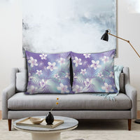 Purple Aloha Hawaiian Pillow Cover Tropical Flower Palm Leaf Pattern LT19 - Polynesian Pride