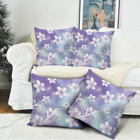 Purple Aloha Hawaiian Pillow Cover Tropical Flower Palm Leaf Pattern LT19 - Polynesian Pride