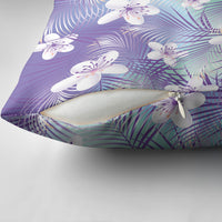 Purple Aloha Hawaiian Pillow Cover Tropical Flower Palm Leaf Pattern LT19 - Polynesian Pride