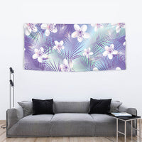 Purple Aloha Hawaiian Tapestry Tropical Flower Palm Leaf Pattern LT19 - Polynesian Pride