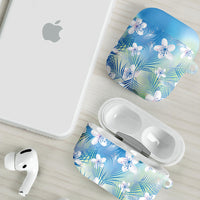 Blue Aloha Hawaiian AirPods Case Tropical Flower Palm Leaf Pattern LT19 - Polynesian Pride