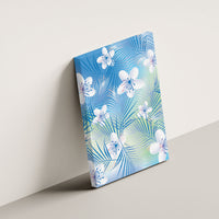 Blue Aloha Hawaiian Canvas Wall Art Tropical Flower Palm Leaf Pattern LT19 - Polynesian Pride