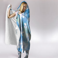 Blue Aloha Hawaiian Hooded Blanket Tropical Flower Palm Leaf Pattern LT19 - Polynesian Pride