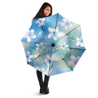 Blue Aloha Hawaiian Umbrella Tropical Flower Palm Leaf Pattern LT19 - Polynesian Pride