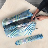 Blue Aloha Hawaiian Umbrella Tropical Flower Palm Leaf Pattern LT19 - Polynesian Pride