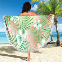 Green Aloha Hawaiian Beach Blanket Tropical Flower Palm Leaf Pattern LT19 - Polynesian Pride