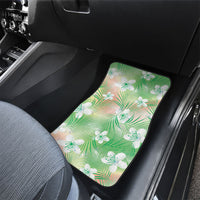 Green Aloha Hawaiian Car Mats Tropical Flower Palm Leaf Pattern LT19 - Polynesian Pride