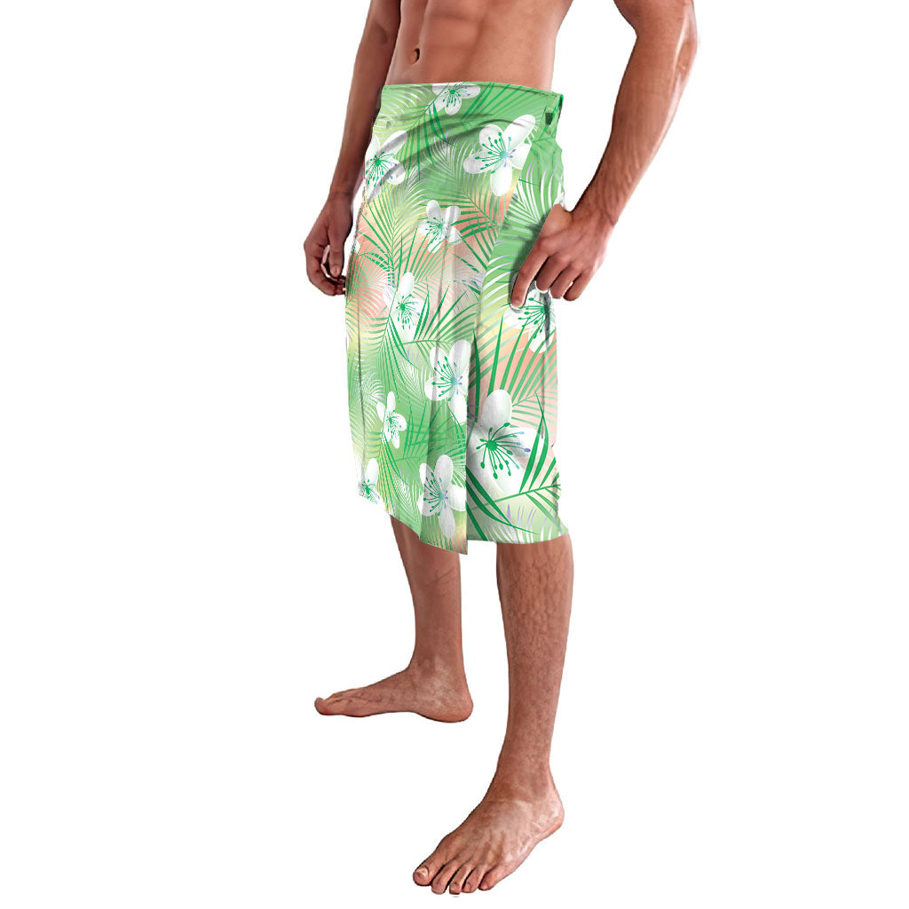 Green Aloha Hawaiian Lavalava Tropical Flower Palm Leaf Pattern LT19 - Polynesian Pride