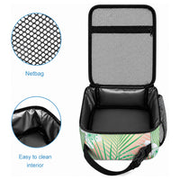 Green Aloha Hawaiian Lunch Bag Tropical Flower Palm Leaf Pattern LT19 - Polynesian Pride