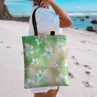 Green Aloha Hawaiian Tote Bag Tropical Flower Palm Leaf Pattern LT19 - Polynesian Pride