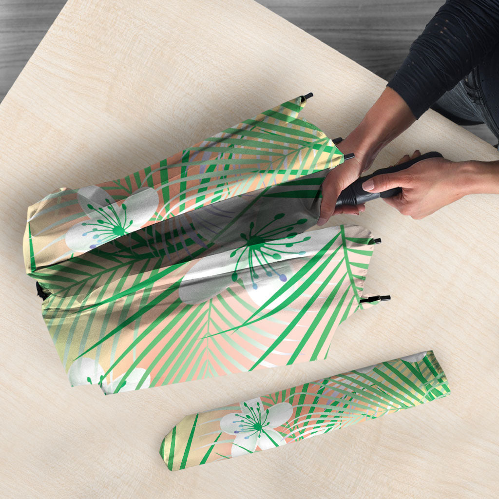 Green Aloha Hawaiian Umbrella Tropical Flower Palm Leaf Pattern LT19 - Polynesian Pride