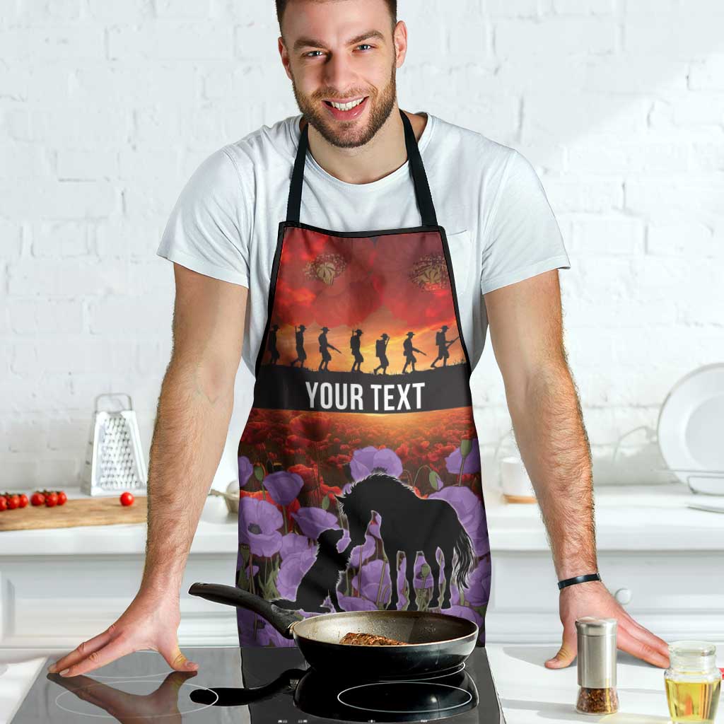 Personalised ANZAC Day Apron Remembering the Animals of War
