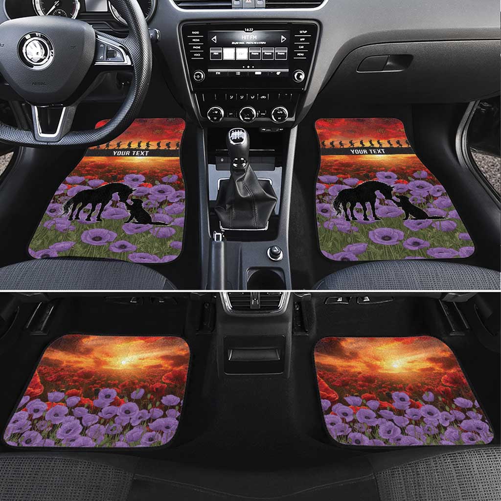 Personalised ANZAC Day Car Mats Remembering the Animals of War