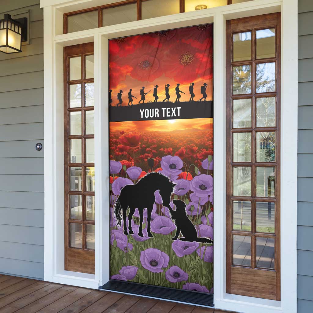 Personalised ANZAC Day Door Cover Remembering the Animals of War