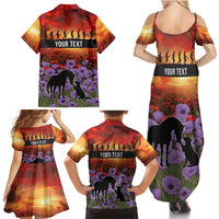 Personalised ANZAC Day Family Matching Summer Maxi Dress and Hawaiian Shirt Remembering the Animals of War LT19 - Polynesian Pride