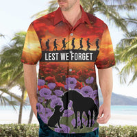 Personalised ANZAC Day Hawaiian Shirt Remembering the Animals of War LT19 - Polynesian Pride