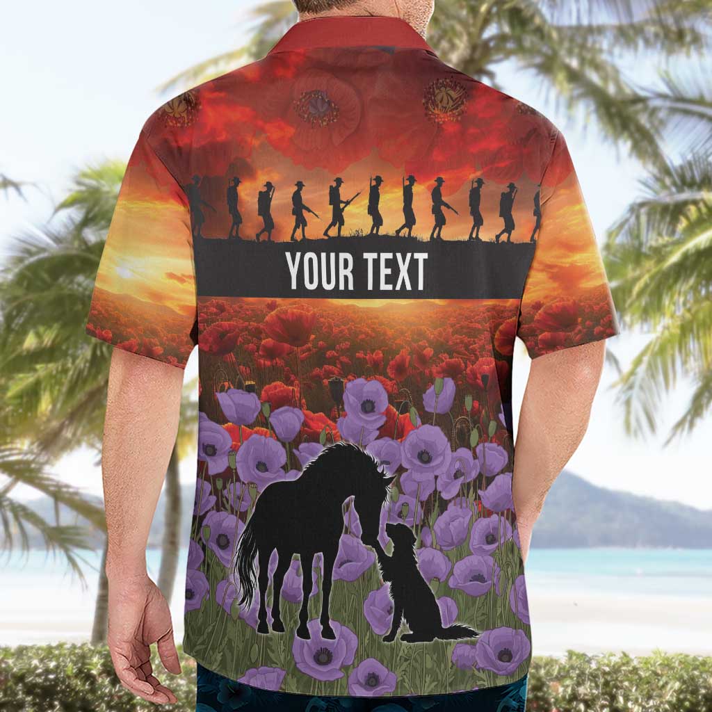 Personalised ANZAC Day Hawaiian Shirt Remembering the Animals of War LT19 - Polynesian Pride