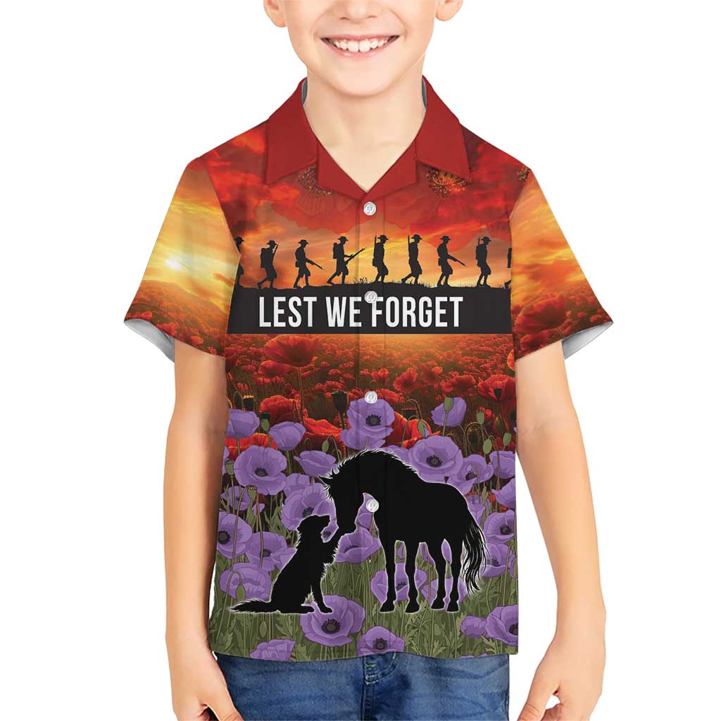 Personalised ANZAC Day Hawaiian Shirt Remembering the Animals of War LT19 - Polynesian Pride