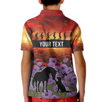 Personalised ANZAC Day Kid Polo Shirt Remembering the Animals of War