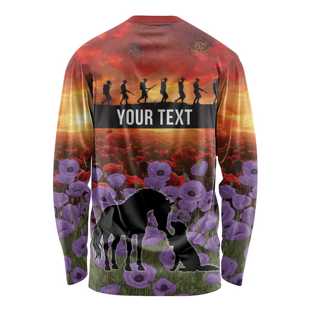 Personalised ANZAC Day Long Sleeve Shirt Remembering the Animals of War