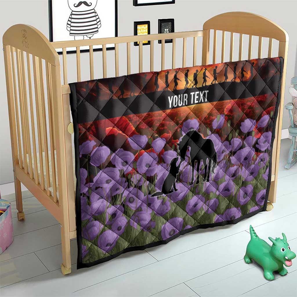 Personalised ANZAC Day Quilt Remembering the Animals of War