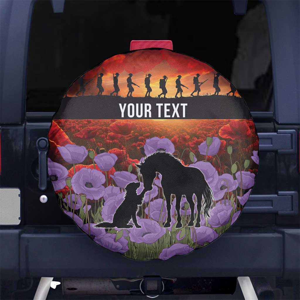 Personalised ANZAC Day Spare Tire Cover Remembering the Animals of War