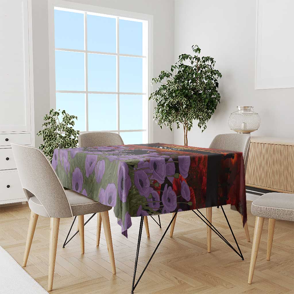 Personalised ANZAC Day Tablecloth Remembering the Animals of War