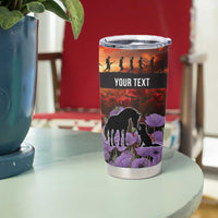 Personalised ANZAC Day Tumbler Cup Remembering the Animals of War LT19 - Polynesian Pride