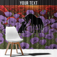 Personalised ANZAC Day Window Curtain Remembering the Animals of War