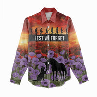 Personalised ANZAC Day Women Casual Shirt Remembering the Animals of War LT19 - Polynesian Pride