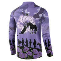 ANZAC Day Button Sweatshirt Lest We Forget the Animals Too
