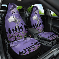 ANZAC Day Car Seat Cover Lest We Forget the Animals Too LT19 One Size Purple - Polynesian Pride