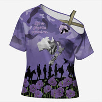 ANZAC Day Cross Shoulder Shirt Lest We Forget the Animals Too