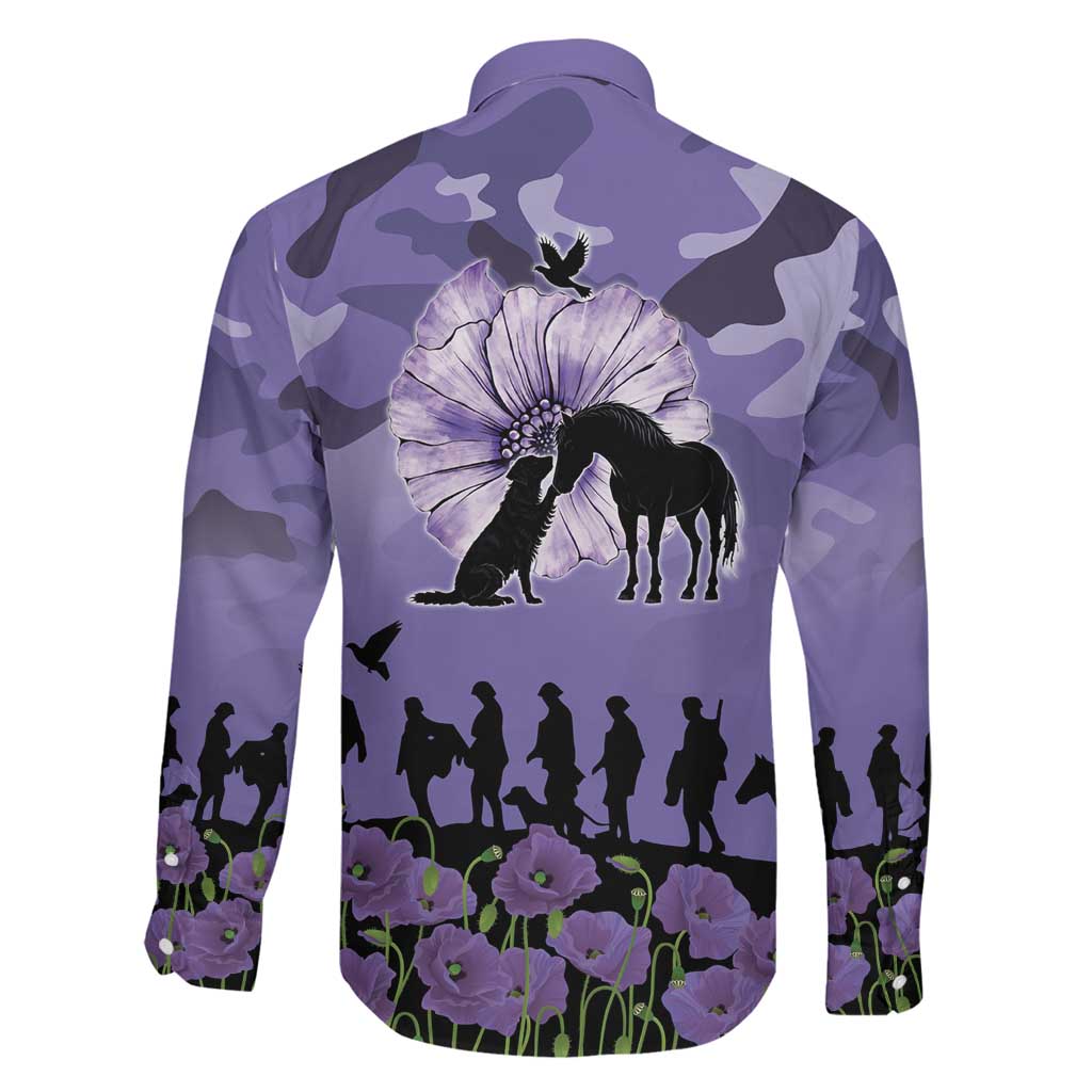 ANZAC Day Family Matching Long Sleeve Bodycon Dress and Hawaiian Shirt Lest We Forget the Animals Too LT19 - Polynesian Pride