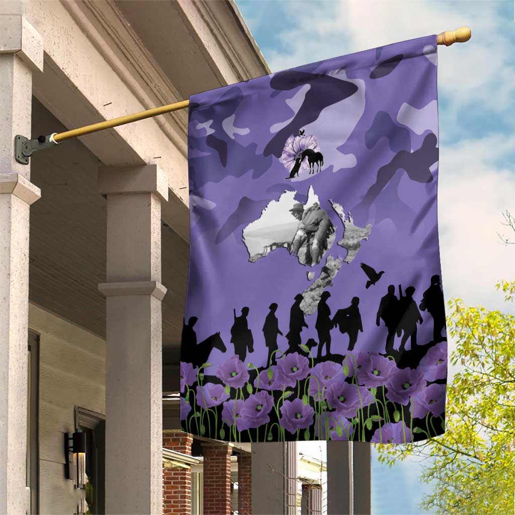 ANZAC Day Garden Flag Lest We Forget the Animals Too