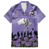 ANZAC Day Hawaiian Shirt Lest We Forget the Animals Too LT19 Purple - Polynesian Pride