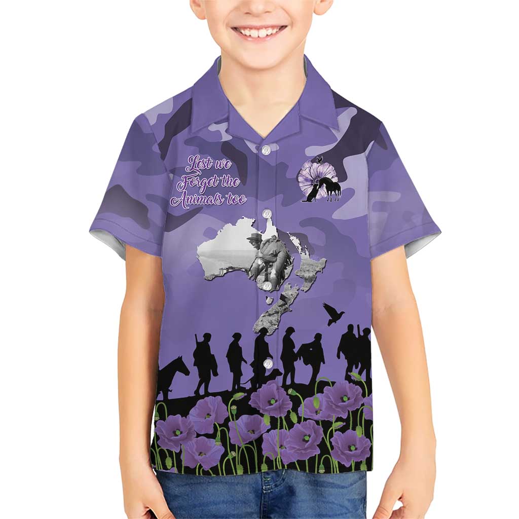 ANZAC Day Hawaiian Shirt Lest We Forget the Animals Too LT19 - Polynesian Pride