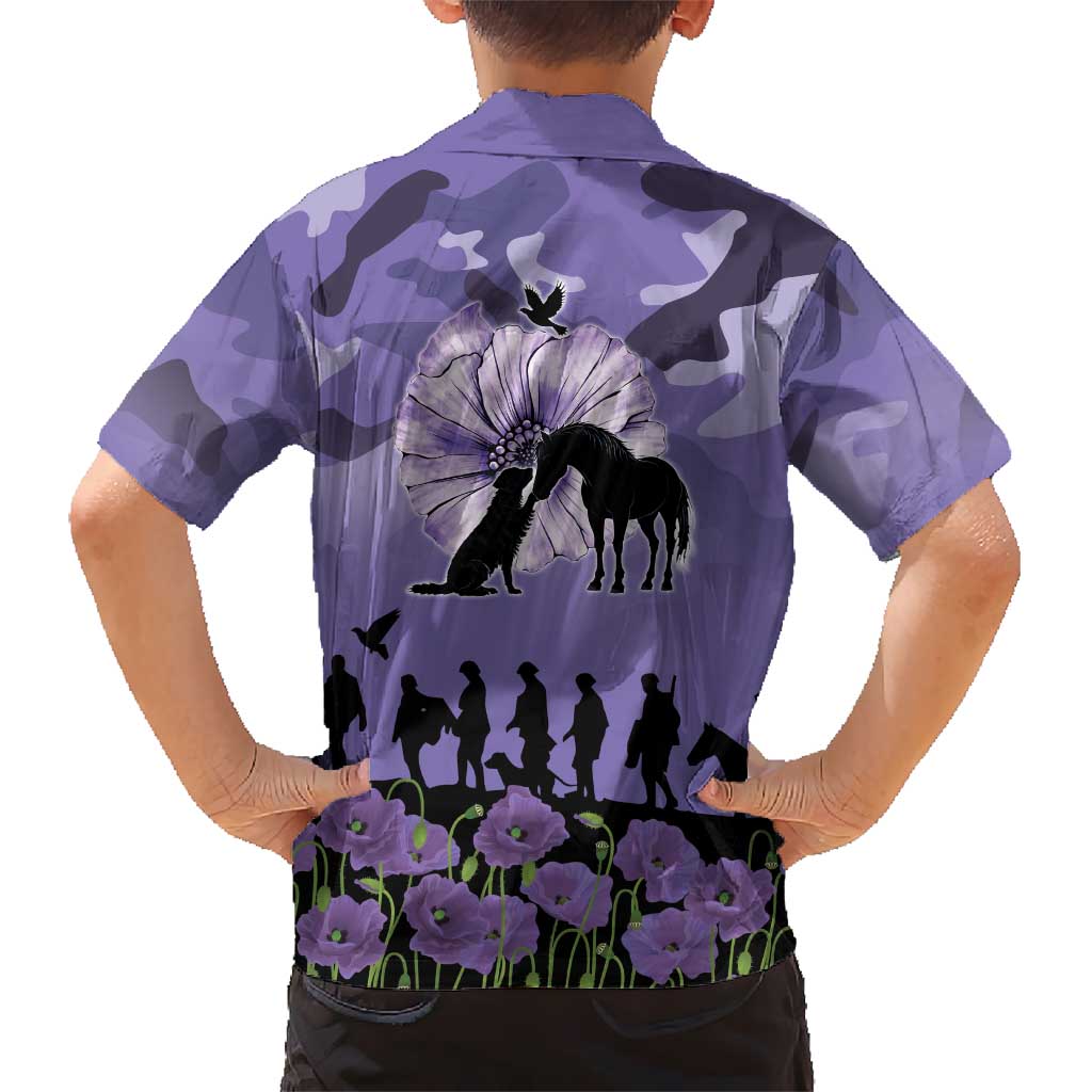 ANZAC Day Hawaiian Shirt Lest We Forget the Animals Too LT19 - Polynesian Pride