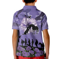 ANZAC Day Kid Polo Shirt Lest We Forget the Animals Too LT19 - Polynesian Pride