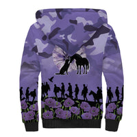 ANZAC Day Sherpa Hoodie Lest We Forget the Animals Too LT19 - Polynesian Pride