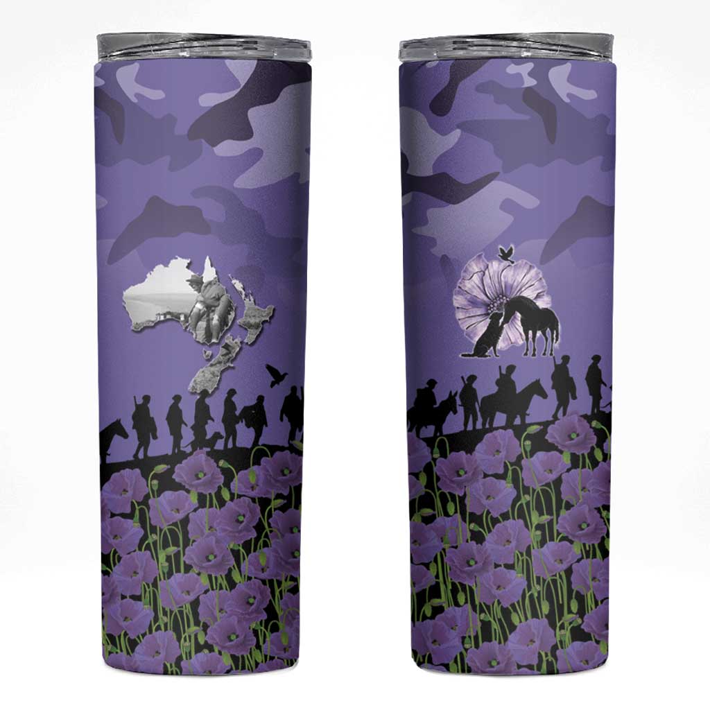 ANZAC Day Skinny Tumbler Lest We Forget the Animals Too