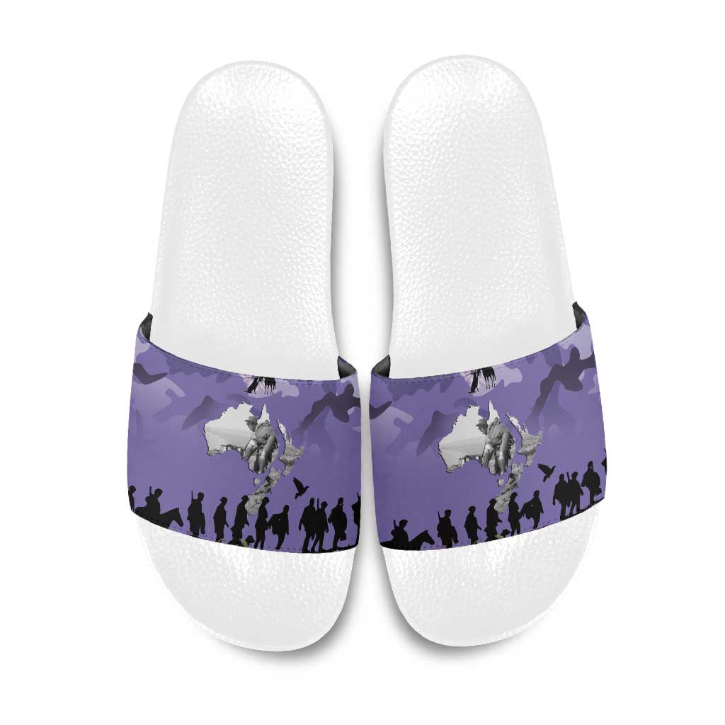 ANZAC Day Slide Sandals Lest We Forget the Animals Too