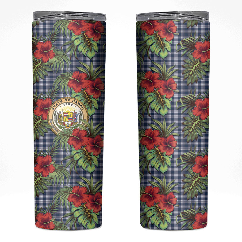 Vintage Hawaii Hibiscus Palaka Skinny Tumbler Navy Color LT19 Navy - Polynesian Pride