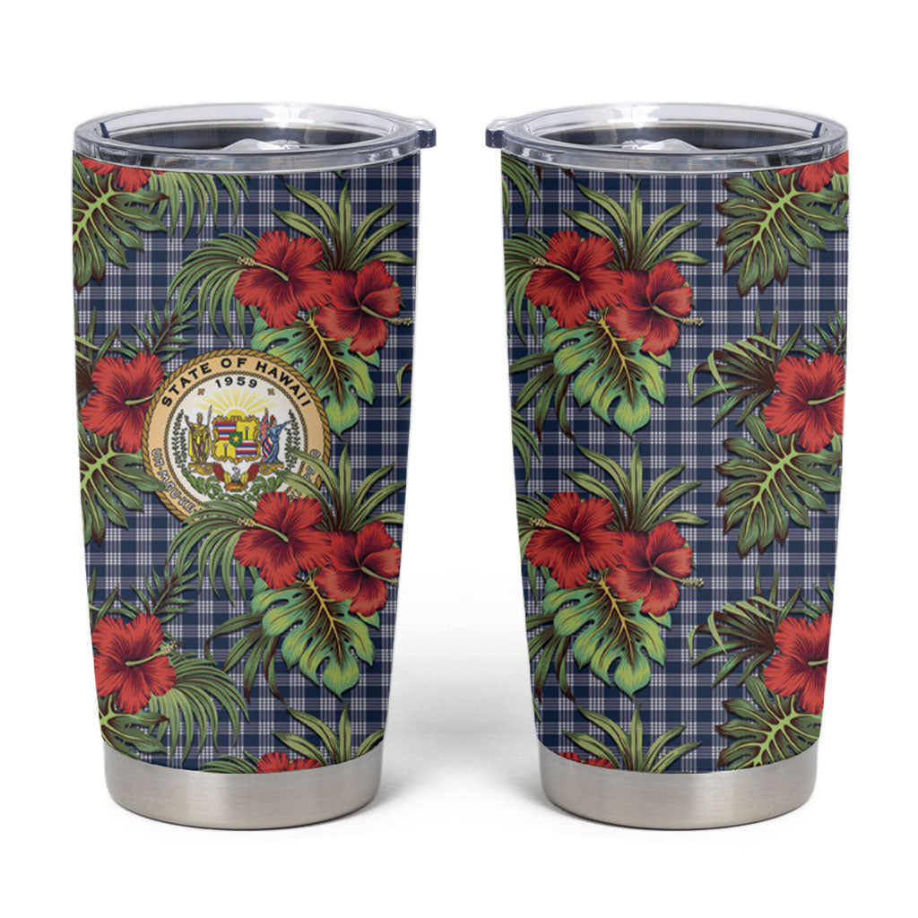 Vintage Hawaii Hibiscus Palaka Tumbler Cup Navy Color LT19 Navy - Polynesian Pride